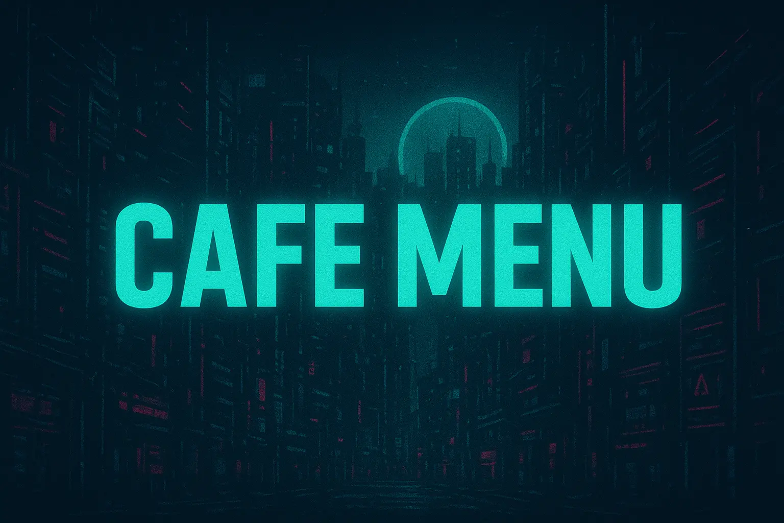 Cafe Menu